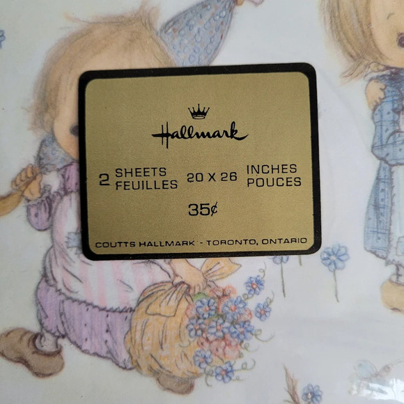 3/$25 NWT Vintage Hallmark Betsey Clark Wrapping Paper Gift Wrap Musical x 2 - Picture 2 of 3